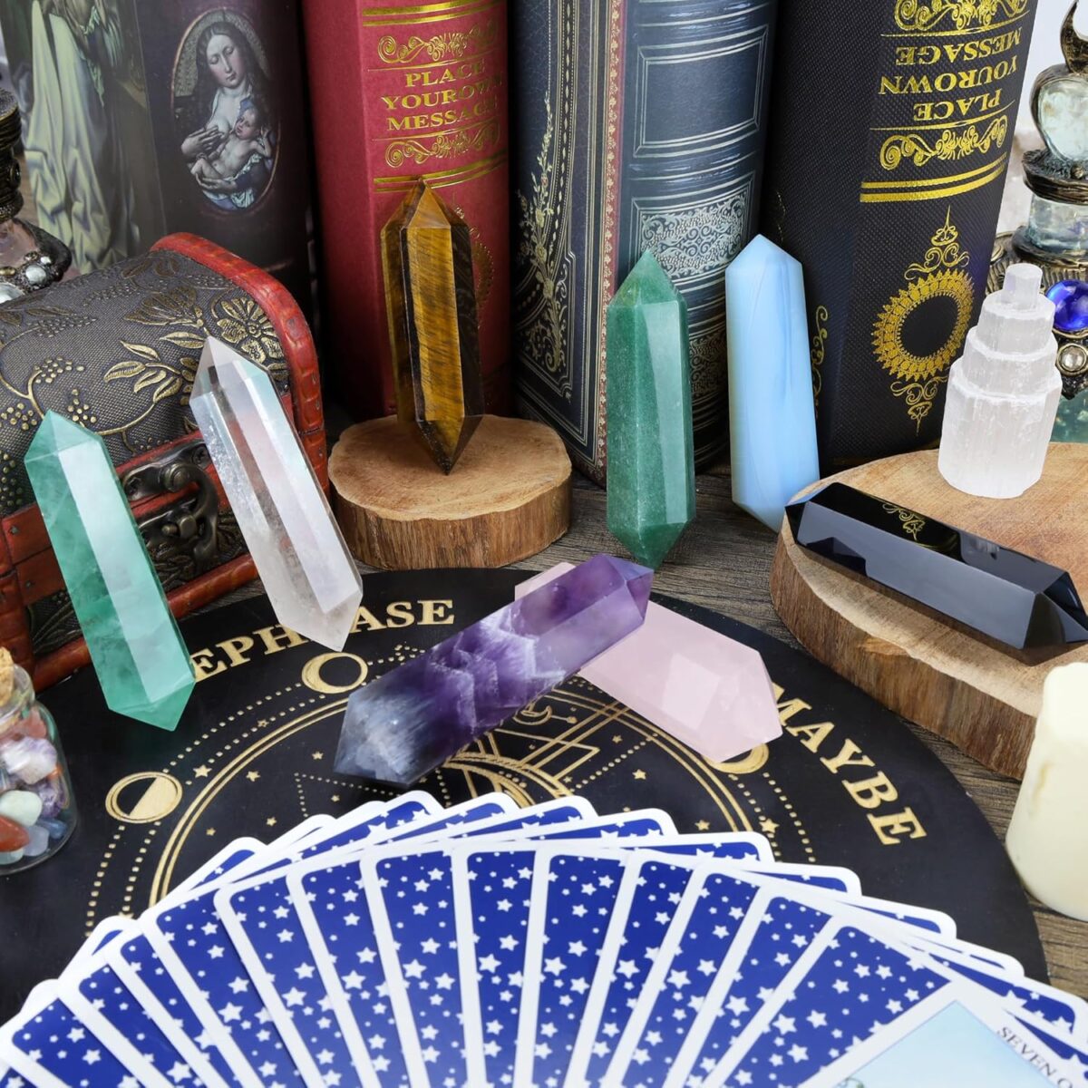 YATOJUZI 3.5" Clear Quartz Healing Crystals Wand Natural Crystals and Healing Stones Large Hexagonal Clear Quartz Crystal Points for Meditation Divination Reiki Energy Balancing 1PCS - Image 5