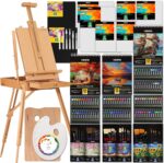 VISWIN All-in-One Artist Painting Set, 147 Pcs Professional Painting Kit with French Easel, 96 Oil, Watercolor & Acrylic Paint Set, Canvas, Paintbrush, Palette, Paint kit for Adult, Artist, Beginner