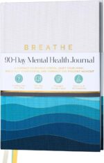 Mental Health Journal – Ideal for Grounding, Reflection & Healing – Discreet & Portable – made from Recycled Plastic Products –White, Blue, Gold