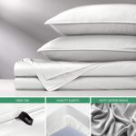 King Sheets by Pure Bamboo, Genuine 100% Organic Viscose Derived from Bamboo Bed Sheet Set, Luxuriously Soft & Cooling, Double Stitching, Lifetime Quality Promise (King, White) - Image 6