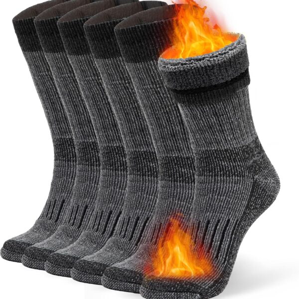Alvada Warm Thermal Wool Socks for Winter Moisture Wicking and Breathable Cozy Boot Socks
