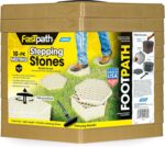 Camco 44534 Tan Fastpath Portable Stones (, Ideal for Providing A Solid Stepping Surface and Keeping Shoes Clean, 10 Pack