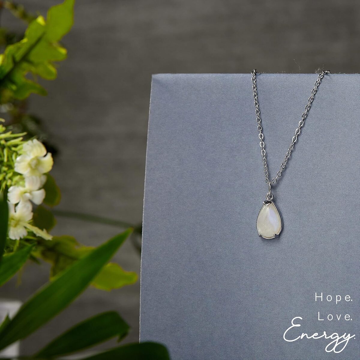 New Beginning Moonstone Sterling Silver Necklace for Women, Divorce Gifts for Women, Healing gifts for her, New Job Gift, Minimalistic Moonstone Jewelry - Image 2