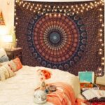 Lyacmy Bohemian Mandala Tapestry Hippie Tapestries Psychedelic Peacock Boho Tapestry Wall Hanging for Bedroom(51.2 x 59.1 inches) - Image 2