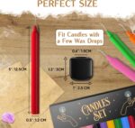 Wyspell - 36 Colored Taper Candles for Witchcraft | 5" Height & 1/2" Diameter | Candle Sticks for Witch Decor | 6 Spell Holders | Shabbat | Chime | Wiccan - Image 3