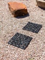 BIRDROCK HOME Rubber Stepping Stones - Set of 3 Decorative Pavers for Garden Path, Patio, Lawn, Yard, and Backyard Landscaping - Easy Install Outdoor Walkway Pathway, Ground Tiles - Black -15x15 - Image 2