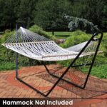 Sunnydaze Universal Double Hammock Stand Only - 550-Pound Capacity - Heavy-Duty Hammock Stand for Outside - Fits 9 to 14 Foot Hammocks - Black - Image 9