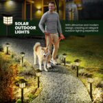 GIGALUMI Solar Outdoor Lights,12 Pack LED Solar Lights Outdoor Waterproof, Solar Walkway Lights Maintain 10 Hours of Lighting for Your Garden, Landscape, Path, Yard, Patio, Driveway - Image 7