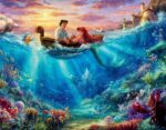Ceaco - 4 in 1 Multipack - Thomas Kinkade - Disney Dreams Collection - Cinderella, The Lion King, Mickey and Minnie, & The Little Mermaid - (4) 500 Piece Jigsaw Puzzles , Blue - Image 5