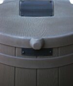 Good Ideas Rain Wizard 50 Gallon Plastic Rain Barrel for Outdoor Rainwater Collection and Storage Features a Metal Spigot and Flat Back Design, Oak - Image 2