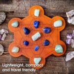 Curawood Crystal Grid Board for Stones - 10" Diameter Metatron's Cube Sacred Geometry Board - Amplify the Power of Your Crystals - Chakra Grid Plate, Altar Decor - Cubo de Metatron - Image 6