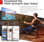 Sunny Health & Fitness Premium Folding Treadmill for Home with Adjustable Incline, Shock Absorption, Digital Monitor, Pulse Sensors, Speed Buttons, Optional Free SunnyFit App Bluetooth Connection - Image 8