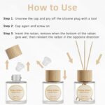 Reed Diffuser Set, Binca Vidou Lavender Orange & Lemon Natural Scent Oil Diffusers with Sticks for Home Office Bathroom Aromatherapy Decor 1.69oz x 2 - Image 4