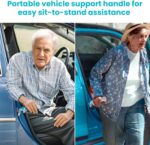 Car Assist Door Handle for Elderly: Portable Bar Car Support Handle for Seniors & Handicap - Standing Mobility Safety Tip Auto to Help Get Out - Image 4