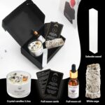 Spiritual Self Care Energy Gift Set, Chakra Meditation Accessories Cystal Sage Moon Candles House Warming Gifts for Women Cleansing Negative Energy Initiation Kit for Reiki Starter Meditator - Image 2