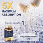 NAD Supplement for Women Men with nicotinamide riboside resveratrol,Quercetin, Betaine Boost NAD+ Levels NAD Plus Supplement for Anti Aging, Energy, Immune, Focus 120 Capsules - Image 4