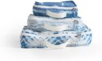 Travel Packing Cubes - Sustainable Travel Essentials - Travel Packing Organizers - Recycled Polyester Travel Gear- Packing Cube Set - Indigo 3 Sizes