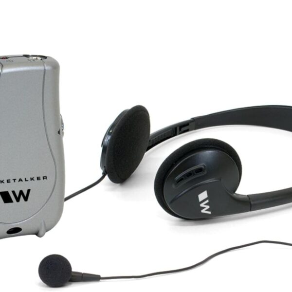 Williams Sound PKT D1 EH Pocketalker Ultra Duo Pack Amplifier with Single Mini Earbud and Folding Headphone