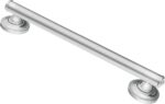 Moen LR8724D1GCH Bathroom Safety 24-Inch Designer Bathroom Grab Bar with Curled Grip, Stainless