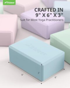 Trideer Yoga Block, Soft Non-Slip Surface Premium Foam Blocks, Supportive, Lightweight, Odor Resistant, Yoga Accessories for Pilates Meditation General Fitness Stretching Toning - Image 8