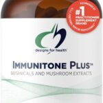 Designs for Health Herbal Immune Support with Mushrooms, Echinacea, Green Tea, Astragalus + Elderberry - Immunitone Plus Pills - Non-GMO Supplement (120 Capsules)