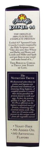 Food For Life Baking Co. Cereal - Organic - Ezekiel 4-9 - Sprouted Whole Grain - Cinnamon Raisin - 16 oz - case of 6 - Image 4