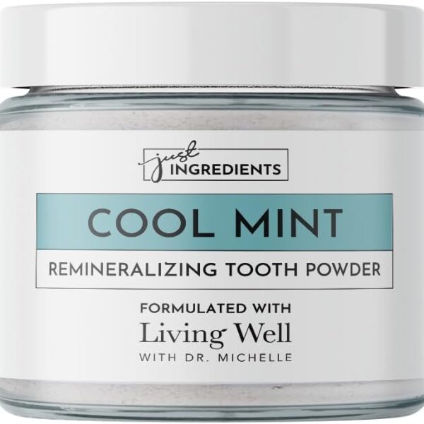 Remineralizing Tooth Powder | Fluoride-Free Formula with Hydroxyapatite | Cavity Prevention & Remineralization | Safe & Clean Ingredients | Cool Mint Flavor
