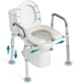OasisSpace Raised Toilet Seat with handles-400lbs Heavy Duty Commode Chair with Safety Frame, Adjustable Stand Alone Elongated risers with arms for Elderly, Handicap, Disabled - Image 8