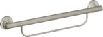 Moen LR2350DBN Bathroom Safety 24-Inch Grab Bar with Convenient Towel Bar, Brushed Nickel