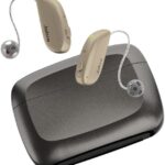 Select 500 OTC Hearing Aids, Audiology Team Care Included, Bluetooth LE Audio & Bluetooth Streaming for Calls, Music, Media (iOS/Android), Nearly Invisible & Comfortable - Gold