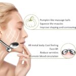 Yeamon Face Massager, Metal Face Roller Gua Sha Massage Tool for Face Neck Eye Body Skin Care, Facial Roller Gifts for Mom, Her, Women and Girl - Image 2