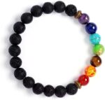 Healing Crystals Set,18PCS Crystal Healing Stones Kit Include 7 Raw Chakra Stones,7 Tumbled Stones,Amethyst Crystal,Lava Bracelet and Selenite for Yoga, Meditation - Image 5