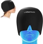 Patented Form Fitting Migraine Relief Ice Head Wrap | Headache and Migraine Hat | Hot and Cold Therapy for Puffy Eyes, Tension, Sinus and Stress Relief