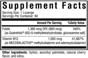 Seeking Health Methyl B12 with L-Methylfolate - MTHFR Support Supplement - Methylation Support Supplement - Lozenges to Support Brain Health & Energy - 60 Lozenges - Image 2