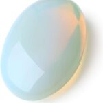 LAIDANLA Opal 2.4" Large Palm Stone Healing Crystals Natural Gemstones Calming Effects Energy Balancing Reiki Polished Worry Stone Cleansing Protection Anxiety Stress Relief Therapy 1PC
