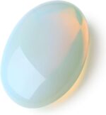 LAIDANLA Opal 2.4" Large Palm Stone Healing Crystals Natural Gemstones Calming Effects Energy Balancing Reiki Polished Worry Stone Cleansing Protection Anxiety Stress Relief Therapy 1PC