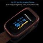 WRINERY Pulse Oximeter Fingertip, Oxygen/ O2 Saturation Monitor, OLED Portable Oximetry with Batteries, Lanyard (Rose gold-black) - Image 4
