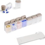 Weekly Pill Organizer Magnetic, Travel Pill Case, Once Daily Medication Dispenser, Easy Medication Management Travel, & Daily Pill Storage
