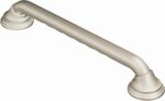 Moen Brushed Nickel Bathroom Safety 24-Inch Designer Safety Shower Grab Bar with Curled Grip for Handicapped or Elderly, LR8724D3GBN
