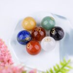 TGS Gems 7pcs Chakra Sphere Crystal Stones Natural Reiki Healing Crystals Gemstones with Engraved Chakra Symbol Chakra Stone Kit for Meditation Crystal - Image 6