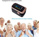 WRINERY Pulse Oximeter Fingertip, Oxygen/ O2 Saturation Monitor, OLED Portable Oximetry with Batteries, Lanyard (Rose gold-black) - Image 8