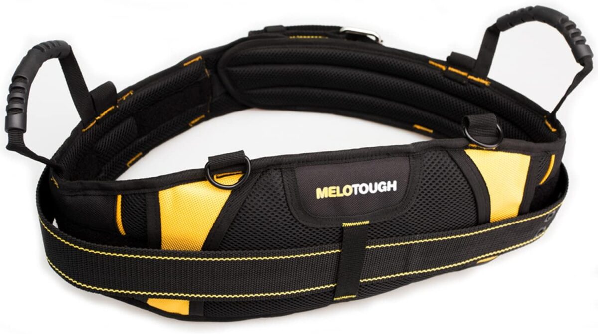 MELOTOUGH Padded Electrician Tool Belt Tradesman Pro Padded Tool Belt With Back Support Heavy Foam Padding Carrying Handle,4 Suspenders D ring hook (XXL) - Image 1