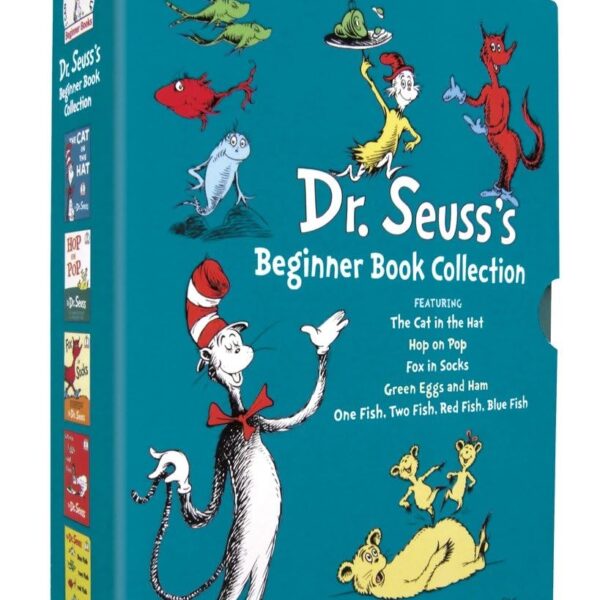 Dr. Seuss's Beginner Book Boxed Set Collection: The Cat in the Hat; One Fish Two Fish Red Fish Blue Fish; Green Eggs and Ham; Hop on Pop; Fox in Socks