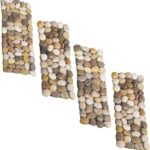 Collections Etc Outdoor Stone Landscape, Garden Border Path Mats, 12" L x 4" W - Set of 4