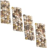 Collections Etc Outdoor Stone Landscape, Garden Border Path Mats, 12" L x 4" W - Set of 4