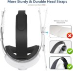 Comfortable Headset Accessory for Oculus/Meta Quest3/3S,RGB Lights with Battery,Quick Charge for Extended Play,Removable Battery,Adjustable Elite(White) - Image 5