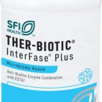 Klaire Labs SFI Health Ther-Biotic Interfase Plus - Anti Biofilm Enzymes with EDTA to Support Gut Flora, Toxin Cleanse & Full Body Detox - Promote Biofilm Matrix Disruption (120 Capsules)