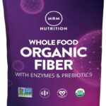 MRM Nutrition Whole Food Organic Fiber | with Enzymes + Prebiotics | Insoluble + Soluble fibers | Digestive Health + Regularity | 6g Fiber per Serving | 32 Servings