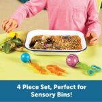 Learning Resources Helping Hands Fine Motor Tool Set Toy - 4 Pieces, Ages 3+ Fine Motor and Sensory Play Toys, Toddler Tweezers, Sensory Bin Toys - Image 4