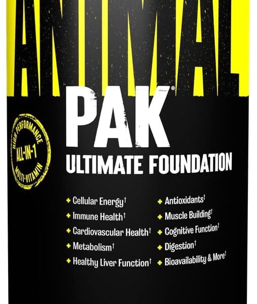Animal Pak - Convenient Multivitamin for Men & Women Daily All-in-One Vitamin & Supplement Pack - Zinc, Vitamins C, B, D, Amino Acids, and Immune Support - Sports Nutrition Performance - 44 Count
